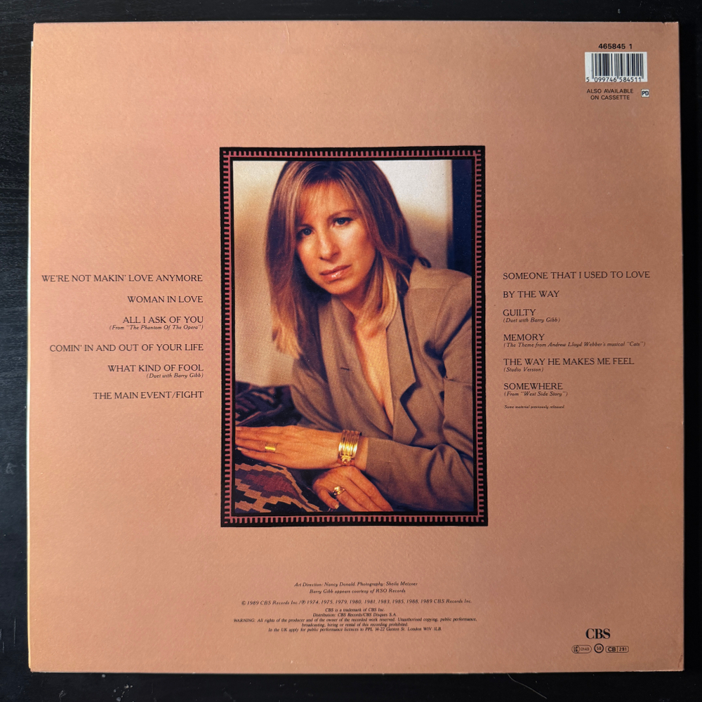 Barbra Streisand - A Collection Greatest Hits...And More (Англия 1989г.)