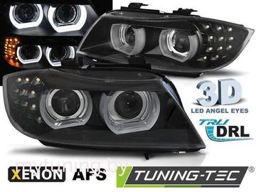Передние фары LED DRL BLACK AFS BMW E90/E91 09-11