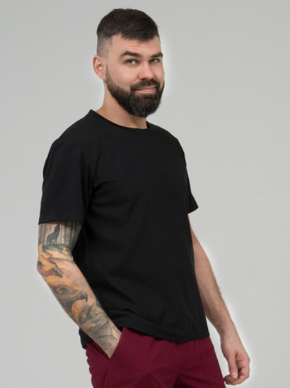 Футболка - китель повара мужской Чёрный NVDesign