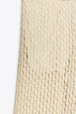 ZARA БРЮКИ ИЗ МЕТАЛЛИЗИРОВАННОЙ НИТИ, ЗОЛОТИСТЫЙ