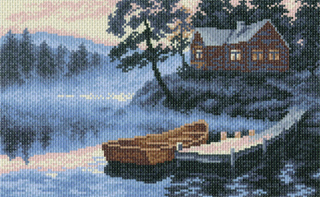 "Тихий вечер"-0876 канва с рисунком