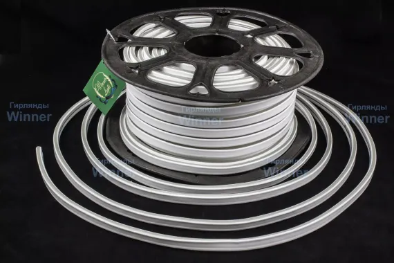 Гибкий Неон двухсторонний 7*15 мм., холодные белые LED лампы 120 шт на 1 м, бухта 50 м, Winner (052.50.15.120W)