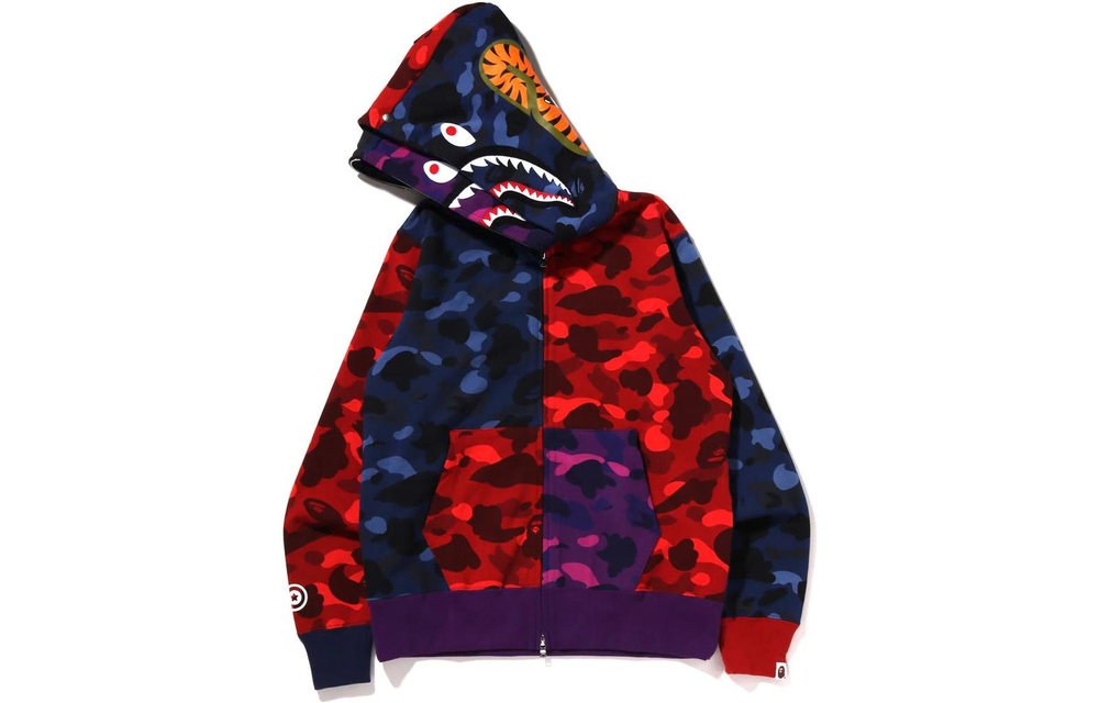 A Bathing Ape Color Camo Crazy Shark Full Zip Худи