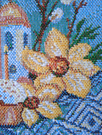 Набор декоративных гобеленовых салфеток Пасхальный храм (32х32 см) 2шт