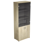 Шкаф для документов со стеклом (задняя стенка ЛДСП) АВАНС (AVANCE)