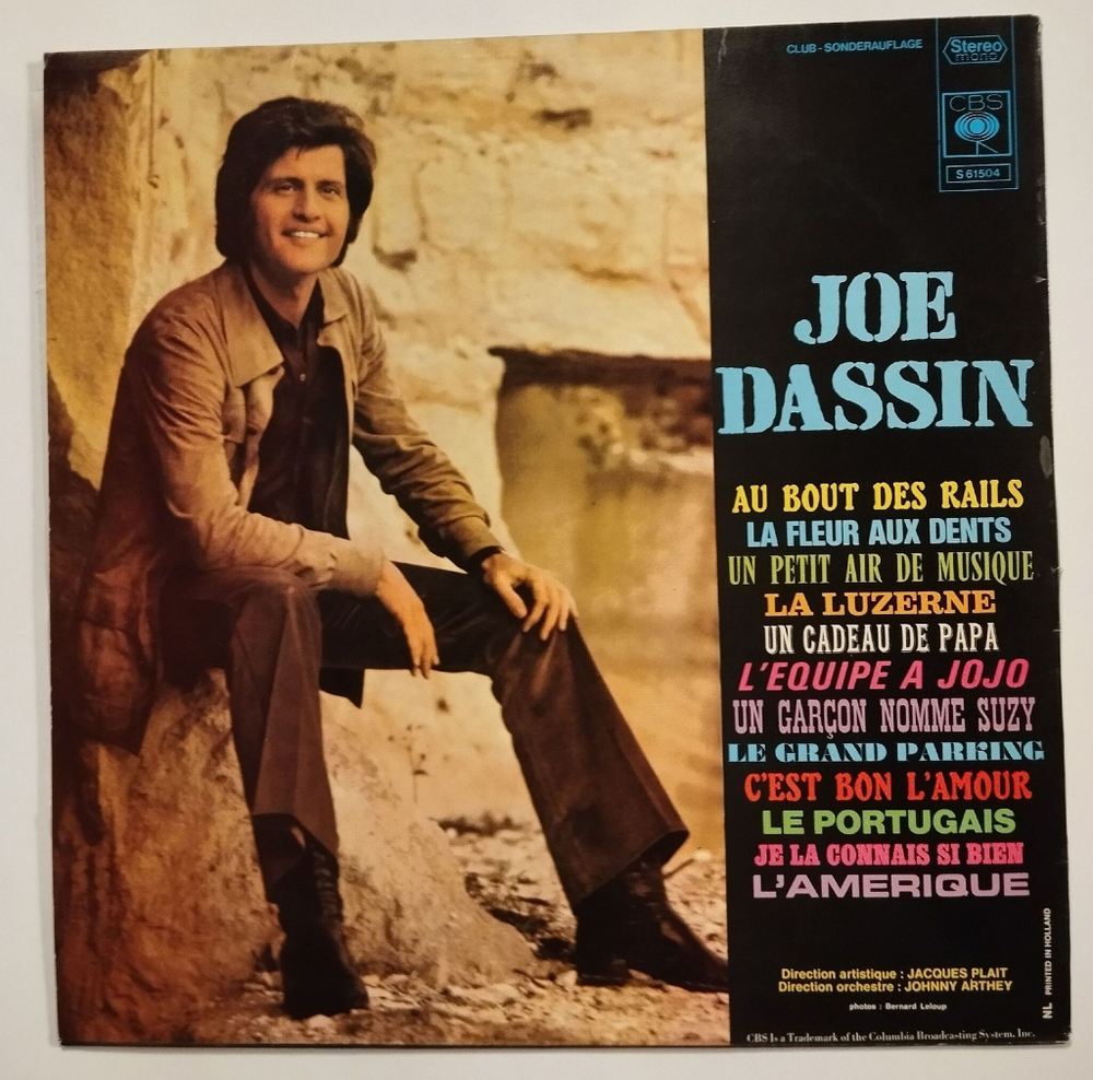 Винтажная виниловая пластинка LP Joe Dassin Club Edition (Holland 1970)