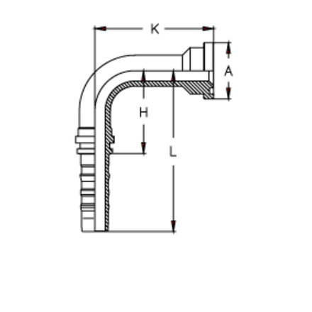 Фитинг DN 50 SFL 2 71.4 (90) CS удлинен. К=203 TIEFFE