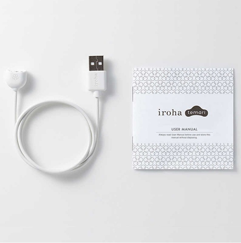 Белый вибромассажёр 6,8см Tenga Temari Hana HMT-03