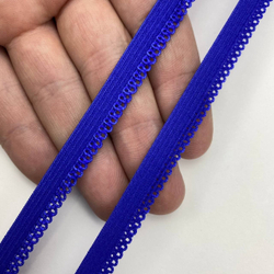 Отделочная резинка ажурная синяя 10 мм