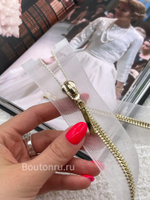 Молния на прозрачной сетке (основе) золотистая широкая