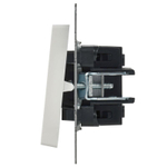 Выключатель 2-кл. СП BRITE ВС10-2-1-БрБ 10А с индик. механизм бел. IEK BR-V20-1-10-K01