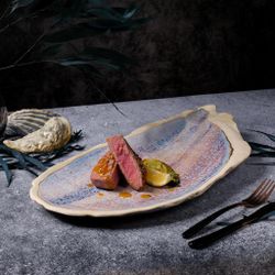 Блюдо овальное 51,8*23,5 см h3,5 см Light Purple Shell Northern Blue Frutti di Mare P.L. [1]