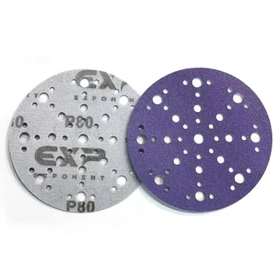 Круг абразивный, Purple Ceramic Film Р80, 48 отв, 150мм, (25 шт) Exp