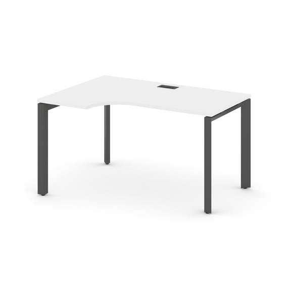 Style Project Стол рабочий эргономичный SN-59P.SPA-022(L) Белый/Металл Антрацит/Черный Заглушка 1580