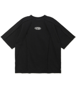 Женская Футболка Grey Washed Metal Logo Exposed Seams