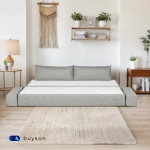 Бескаркасный диван-кровать c подлокотниками BuyDream Plus (серый)