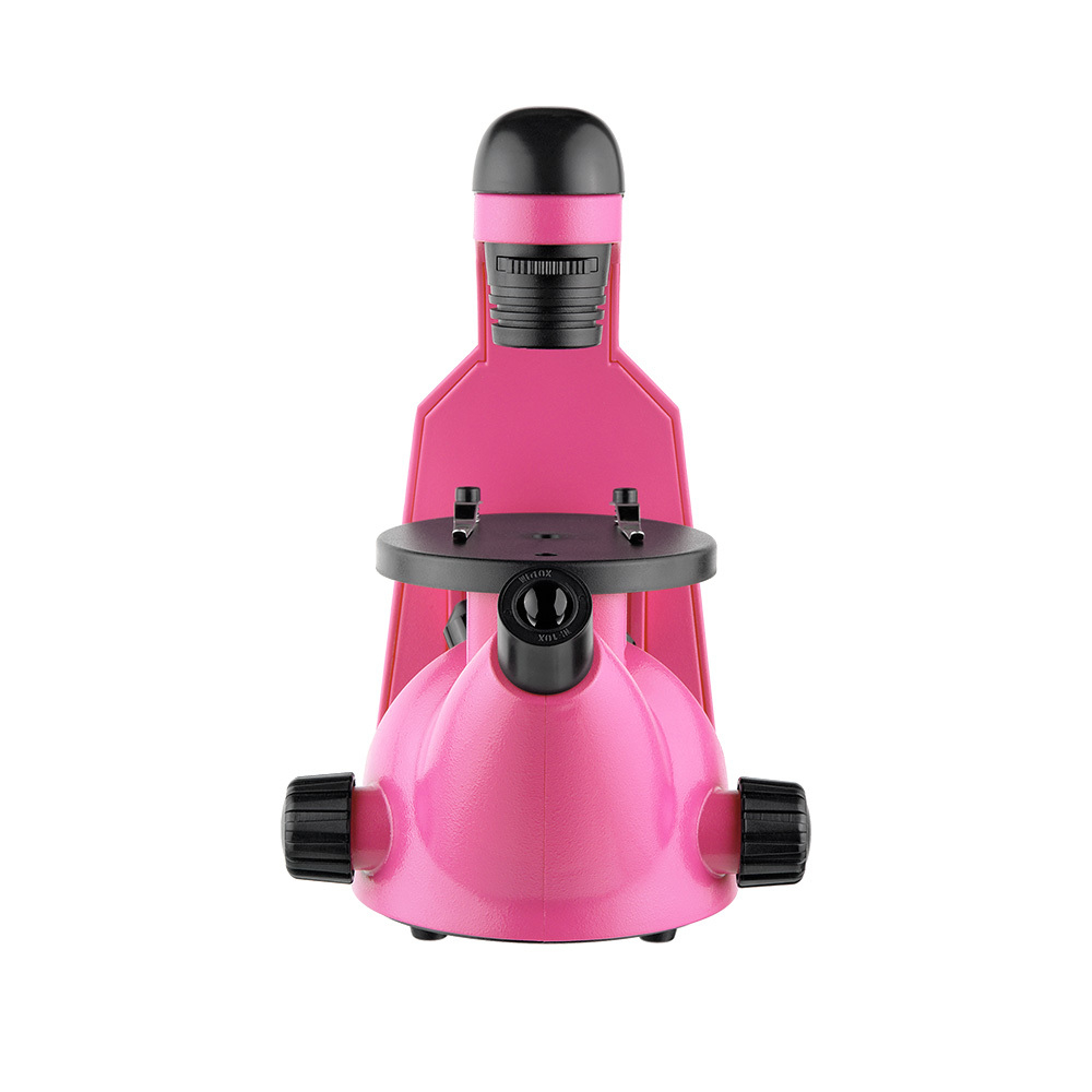 Микроскоп школьный Эврика 40х-320х инвертированный (фуксия) - фото 4