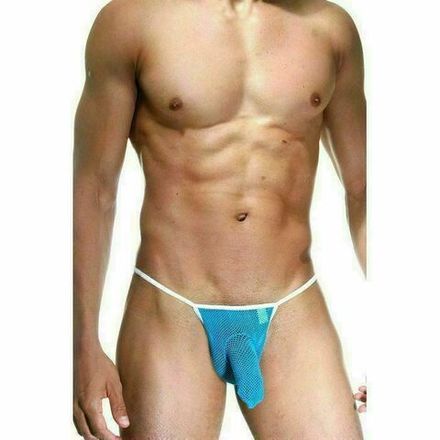 Мужские трусы стринги бирюзовые LaBlinque LB15341