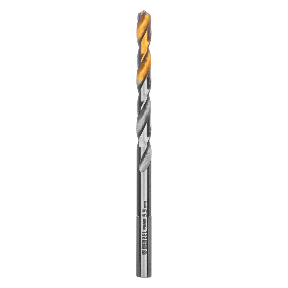 Сверло спиральное по металлу 5,5 x 93 мм, Р6М5, Golden Tip Denzel