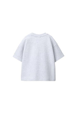 ZARA БАЗОВАЯ ФУТБОЛКА INTERLOCK, СЕРЫЙ МЕЛАНЖ