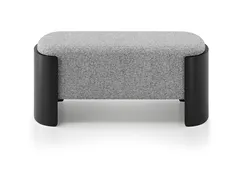 Банкетка Lagom 100 см (серебро мех, черный)