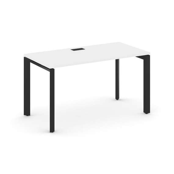 Style Project Стол письменный SN-59P.SP-013 Белый/Металл Черный/Черный Заглушка 1380*700*750