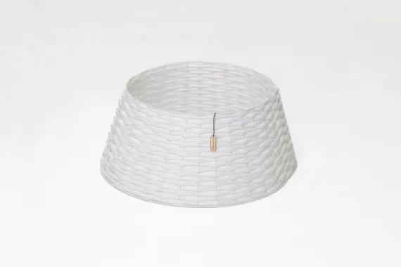 Корзина под елку Прованс 65*48*30 см., разборная, белая, ЕлкиТорг (65-230)