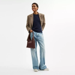 COACH СУМКА ЧЕРЕЗ ПЛЕЧО BROOKLYN 28, ТЕМНО-КОРИЧНЕВЫЙ