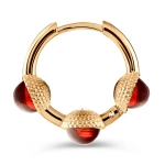 Серьги КОЛТ позолота с гранатами