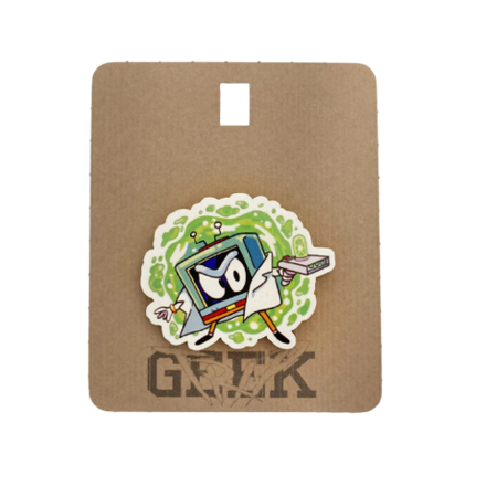 Деревянный значок Портальный Телевизор