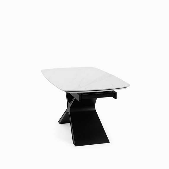 Раскладной стол Flormere 180-260x90 см, белая керамика