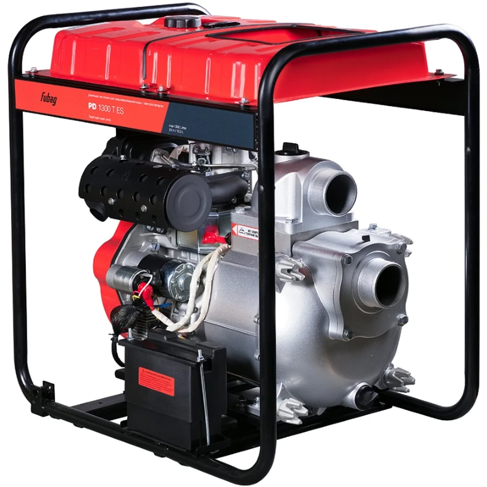 FUBAG PD 1300T ES мотопомпа дизельная 12.6 л.с, 1300 л/мин, диаметр 80 мм, 646709