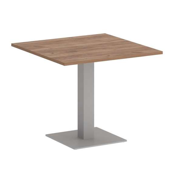 First Стол квадратный KSPRG-2 Дуб Табак/Металл Серый 900*900*750