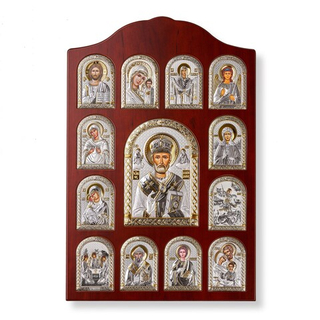 Николай Чудотворец, иконостас, красное дерево 220х320мм