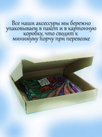 Платок шелковый "Дом в цветах"