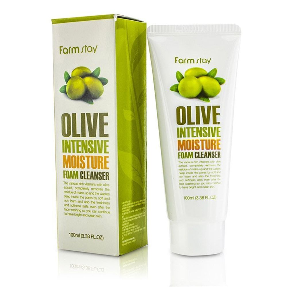 Пенка очищающая с экстрактом оливы увлажняющая FarmStay Olive Intensive Moisture Foam Cleanser