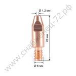 Наконечник FoxWeld M6х28х1.2 (140.0379/MD0009-12, пр-во FoxWeld/КНР)