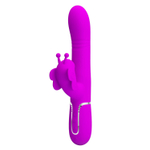 Лиловый вибратор-кролик Ridgely - 22,6 см. (Цвет: лиловый)