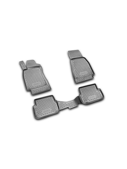 Коврики в салон для AUDI A-6 III (С6), 2006-2011, 4 шт. (полиуретан, серые) NLC.04.08.211