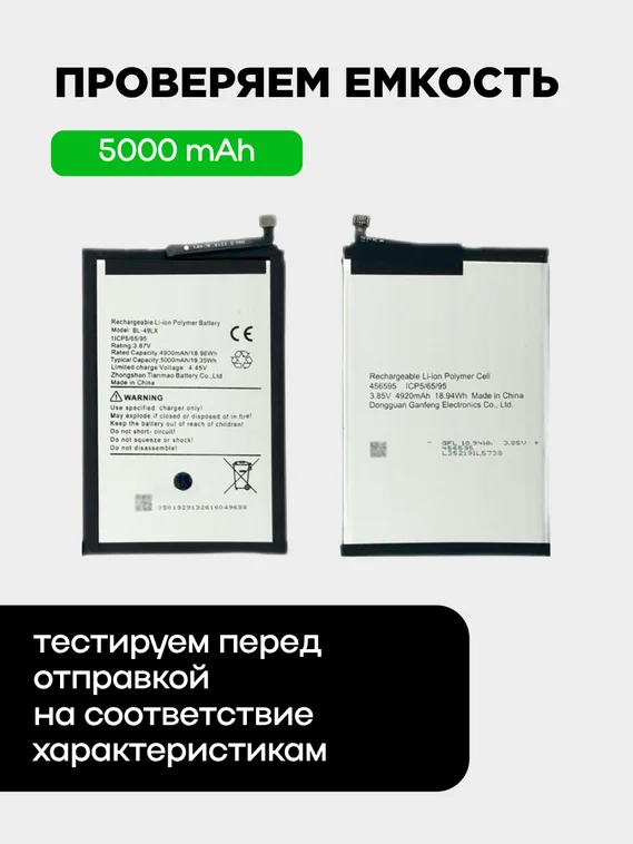 Аккумулятор для Infinix Hot 20S/20 5000 mAh (BL-49LX)