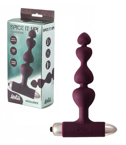 Анальная вибровтулка Spice It Up, Excellence, бордовый