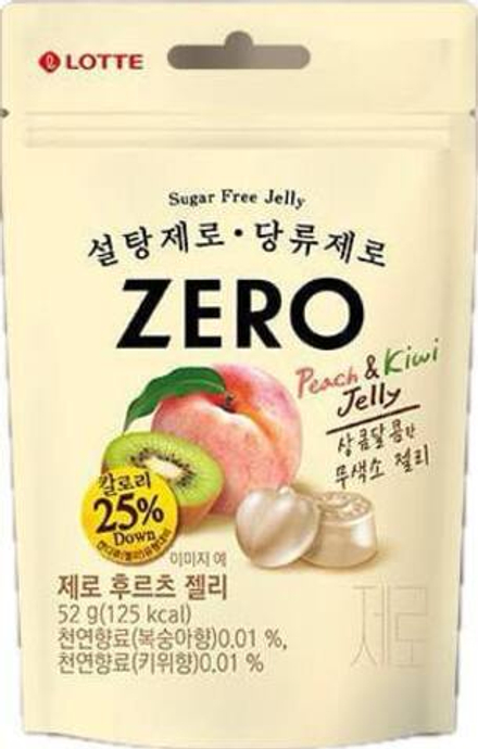 Жевательный мармелад "ZERO FRUITS JELLY" без сахара, 52г