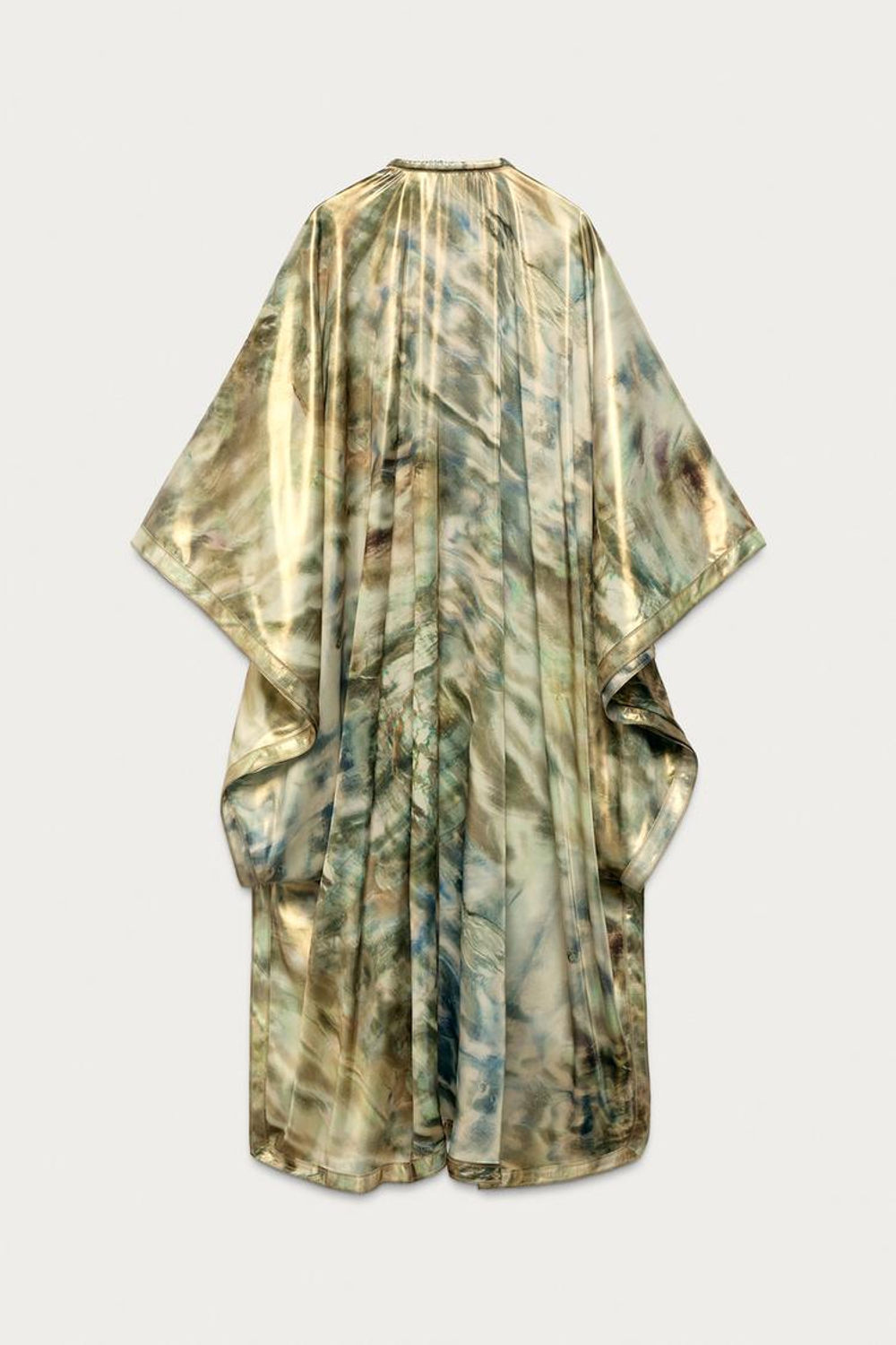 ZARA X MARISA BERENSON ТУНИКА С ПРИНТОМ, БИРЮЗОВЫЙ