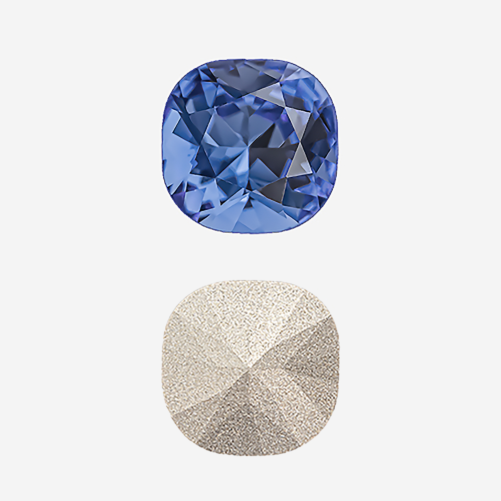 Кристалл Кушон (Сushion), оттенок "Сапфир"/"Sapphire", 12мм