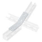 Уголок крепежный двойной 45?, нержавеющая сталь AISI 304