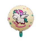 Шар (18"/46 см) Круг, РУС ДР Единорог спящий