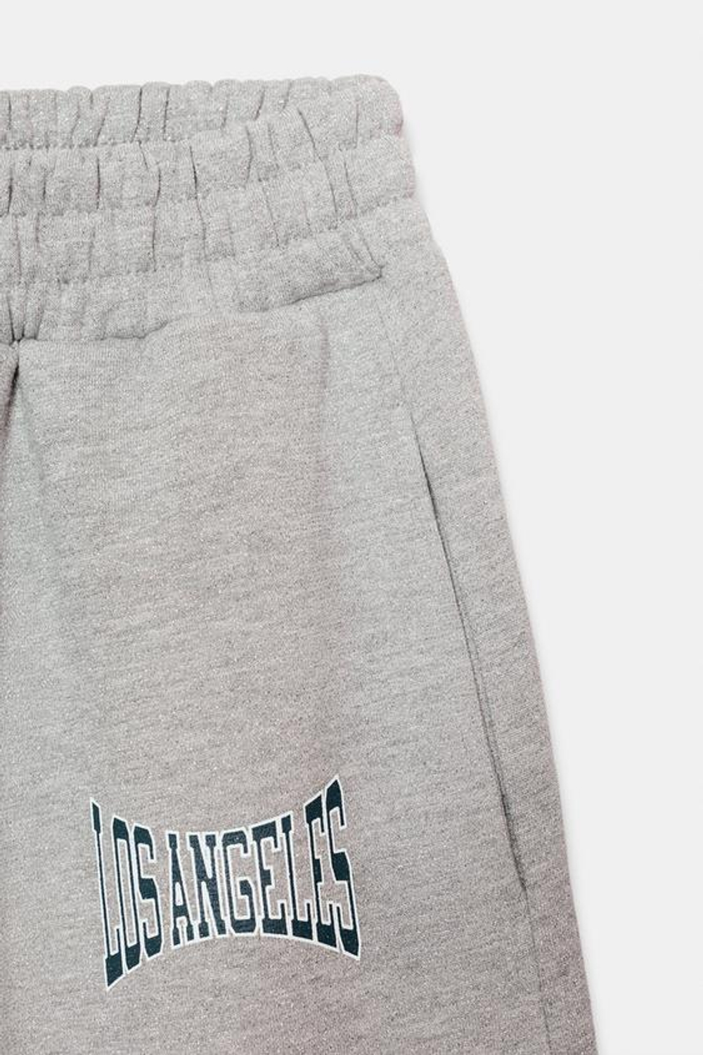 ZARA БРЮКИ-ДЖОГГЕРЫ ИЗ БЛЕСТЯЩЕЙ ТКАНИ, СЕРЫЙ МЕЛАНЖ