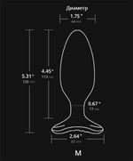 Черная анальная вибропробка 4,5см с управлением через приложение Lovense Hush 2 Anal Vibrating Butt Plug Size M Black