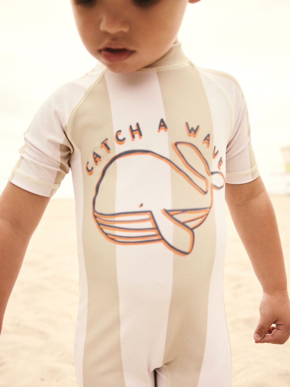 Костюм плавательный слитный для мальчика Next E22-303, Бежевый