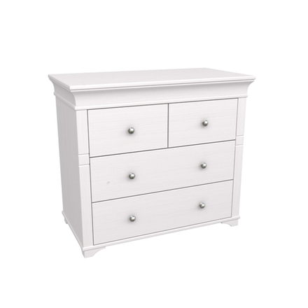 Комод «Бейли» с 4 ящиками белый воск
